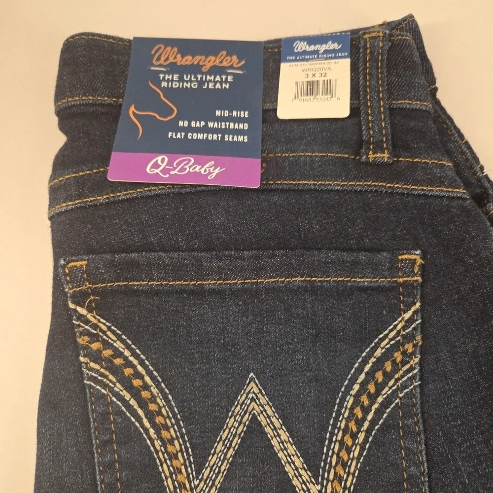 WRANGLER Ultimate Riding Jean‎ Q-Baby Boot Cut Stretch Women's NWT Size 3x32
